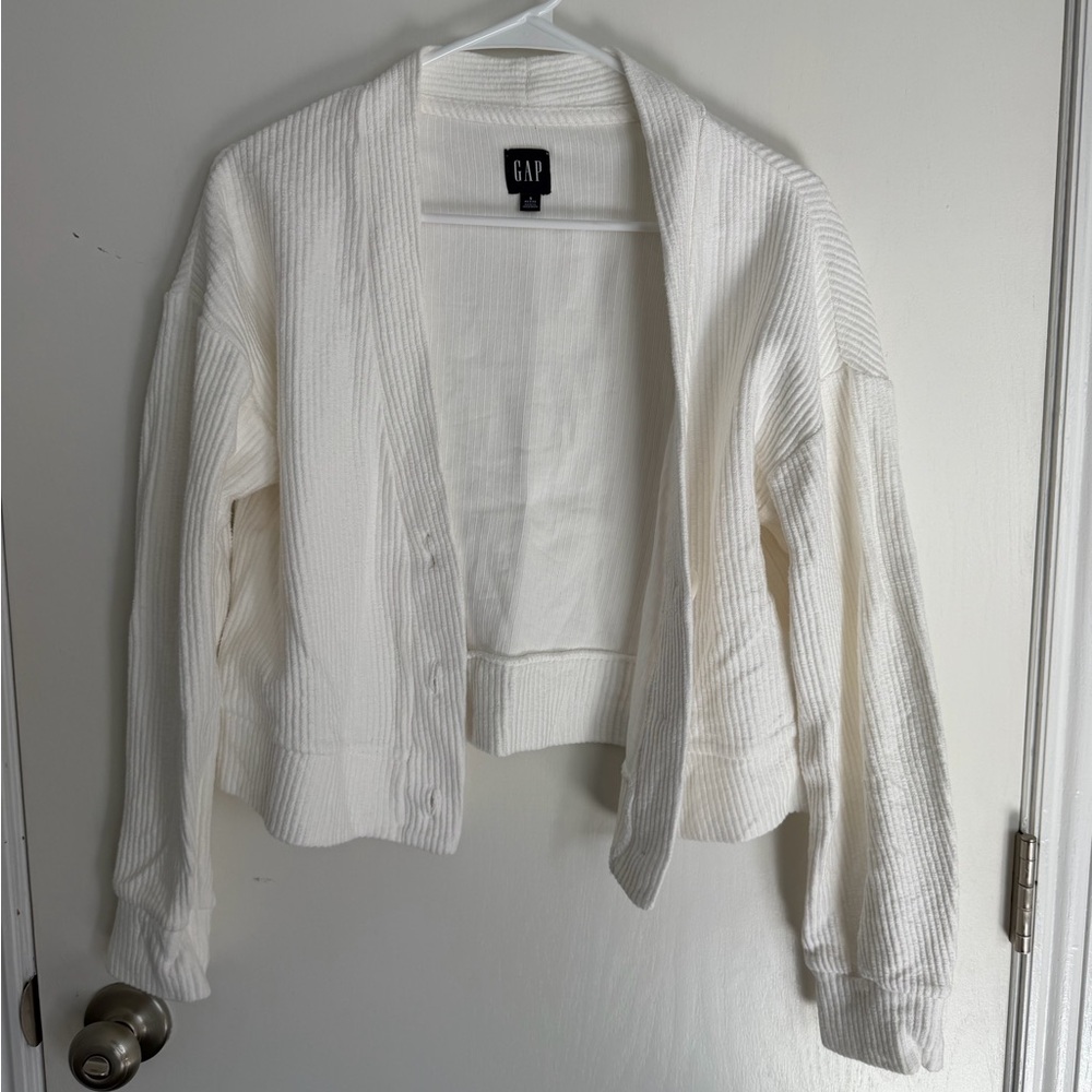 GAP Women's Cream Cardigan Sweater